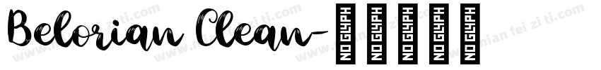 Belorian Clean字体转换
